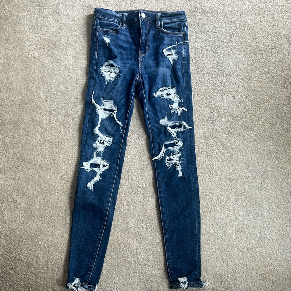 American Eagle Next Level Stretch Jeans. Size 2. Dark Blue Wash